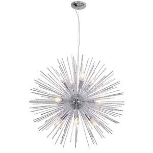 12 Light Starburst Chandelier LED Nordic Sputnik Firework Pendant Light 30"